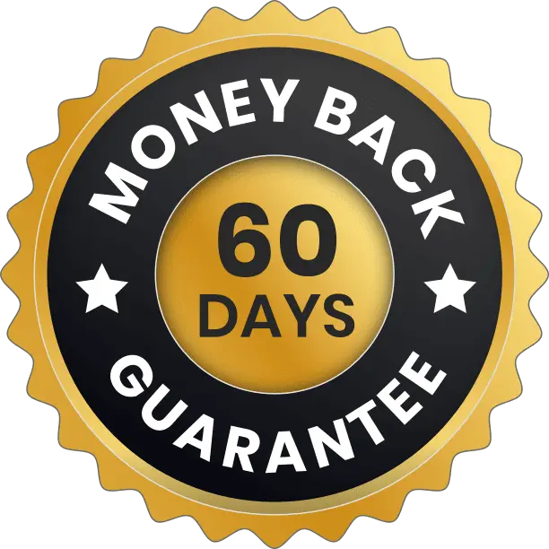 GutSave 60-day 100% money-back guarantee badge