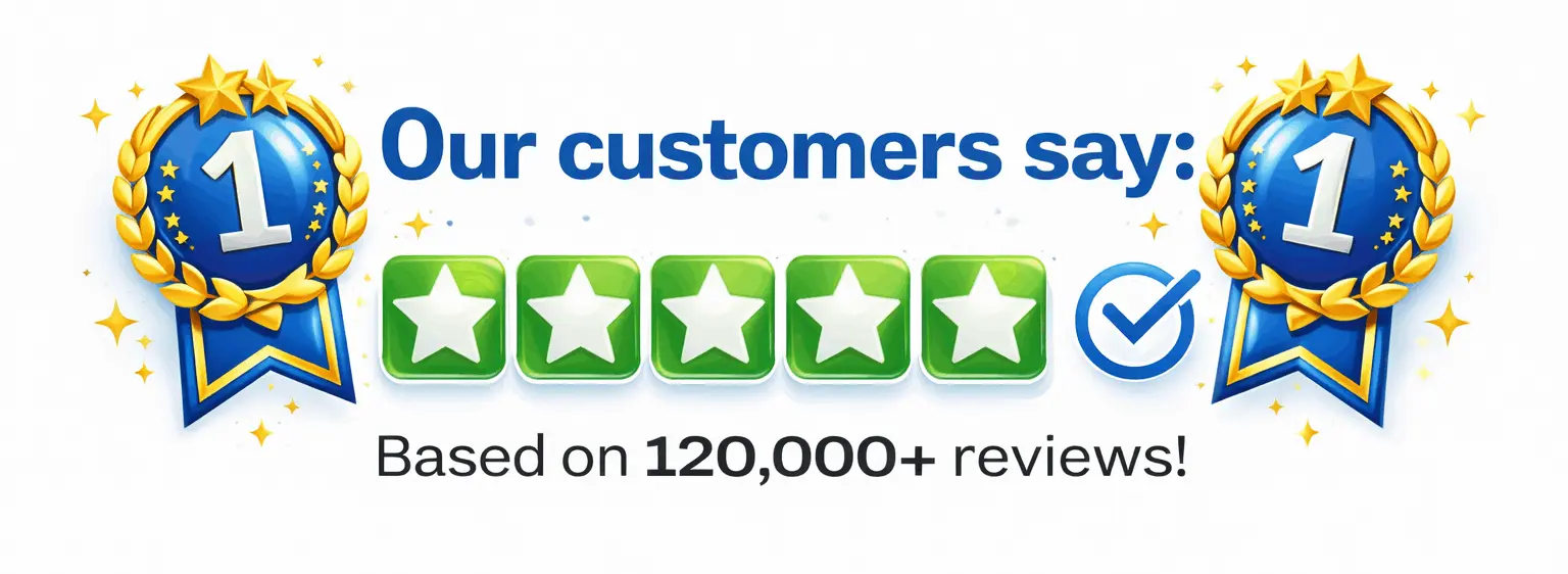 GutSave 5-star customer rating and highly-recommended trust badge