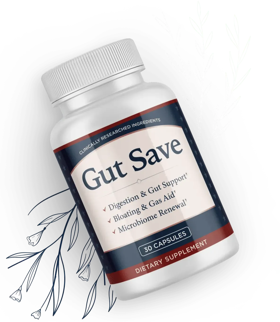 GutSave Smooth Gut Formula supplement bottle for daily digestive health