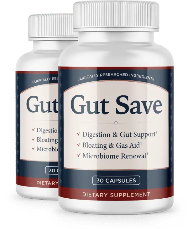 GutSave daily capsules for gut health, bloating relief and regular digestion